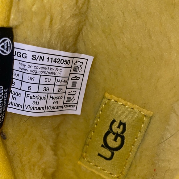 Ugg Tasman Puffer Slipper Slide Yellow (8W) *New* - Picture 4 of 5